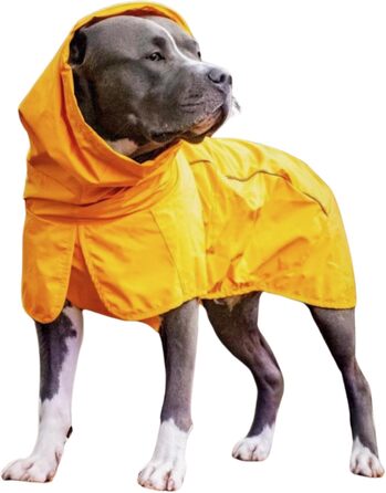 Дощовик для собак Spark Paws, водонепроникна та вітрозахисна куртка, дихаюча, з повним захистом, для малих, середніх і великих порід, світловідбивна, гірчично-жовта, розмір 2XL
