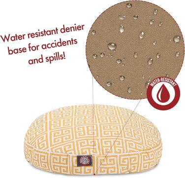 Кругле собаче ліжко Majestic Pet Products, велике, для дому та вулиці, знімний, washable cover