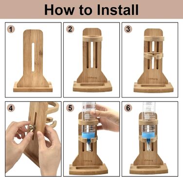 Поїлка для хом'яків Vibbang з підставкою, 125 мл, для морських свинок, кроликів, шиншил, їжаків, хорек