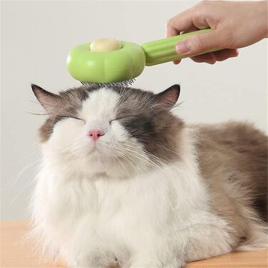 Щітка для котів та собак GeRRiT, 2-в-1 масажна щітка для грумінгу, самоочищення, для довгої та короткої шерсті, помаранчевого кольору