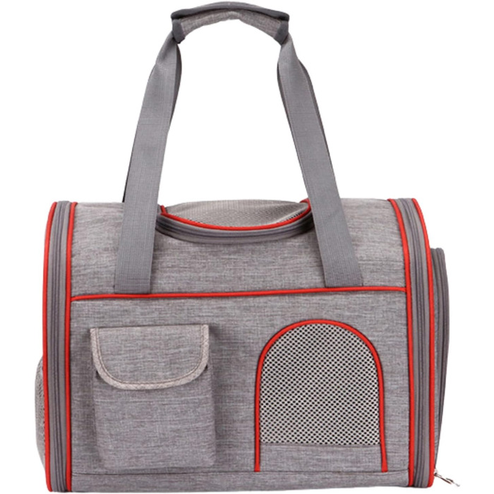 Транспортна сумка для кота Moxeupon | Переноска для кошенят | Сумка-переноска для тварин з м'якими стінками, схвалена авіаперевізниками (червона)