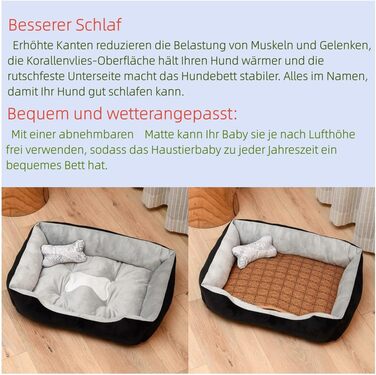 Крісло-ліжко для собак Flying Wings, м'яке та зручне, сіро-чорне (70x50 см)