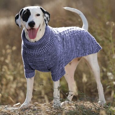 Теплий в'язаний пуловер для собак та котів (S, блакитний)