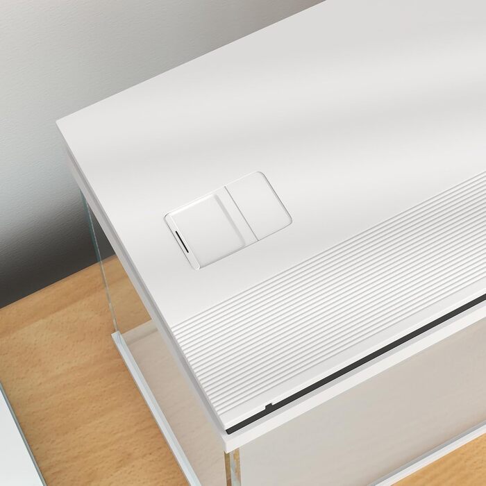 Акваріум PawHut 14 л з фільтром, LED підсвіткою, скляний, з кришкою, для тропічних риб, червоний/білий