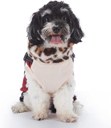 Зимова куртка для собак з інтегрованим нашийником, водо- та вітронепроникна, теплий одяг для цуценят та собак малих та середніх порід для активного відпочинку на відкритому повітрі (червона, S)