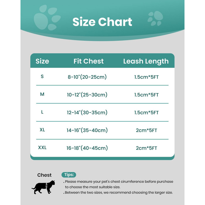 Шлейка для кота FAYOGOO анти-вислизання з повідком, шлейка для кота безпечна та регульована, повід для кота з світловідбиваючими смугами для безпеки та комфорту вночі, M (зелений, XL (1 шт.))