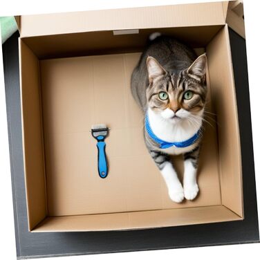 Кгребінець для видалення ковтунів та підшерстка для котів та собак, 2 шт. - безболісна доглядова щітка з нержавіючої сталі