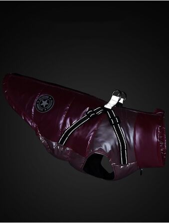 Водонепроникний собачий плащ, тепла зимова куртка для собак, жилет для собак з шлейкою, дощовик для собак, вітрозахисний, з відбивачами, теплий для маленьких, середніх та великих собак (синій, SI L синій)