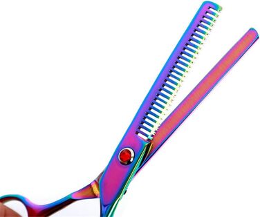 Набір професійних ножиць для грумінгу собак та котів з нержавіючої сталі. Ножиці для грумінгу з закругленими кінцями та витонченим лезом. Ідеально підходять для стрижки та витончення шерсті.