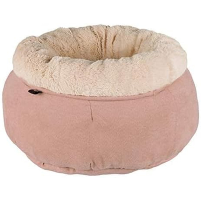 Ліжко для собак TRIXIE Elsie, діаметр 45 см, бежеве - м'яке ліжко з плюшем, кошик для маленьких собак, з високим бортиком, 37706