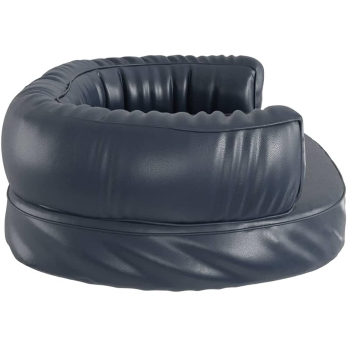 Крісло-ліжко для собак VidaXL, ергономічне, з пінополіуретану, темно-синього кольору, 75x53 см, з штучної шкіри