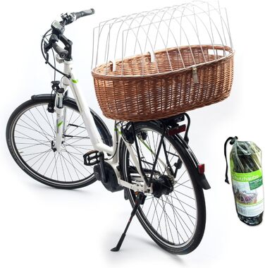 Корзина для велосипеда Aumüller з тримачем, L: 68 см + захисний ковпак - кріплення на багажник