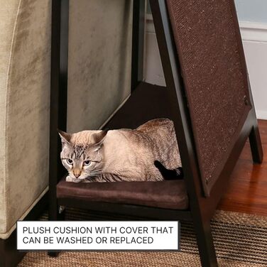 Дерев'яний котячий кігтеточка-столик THE REFINED FELINE з міцною сизалевою подушкою