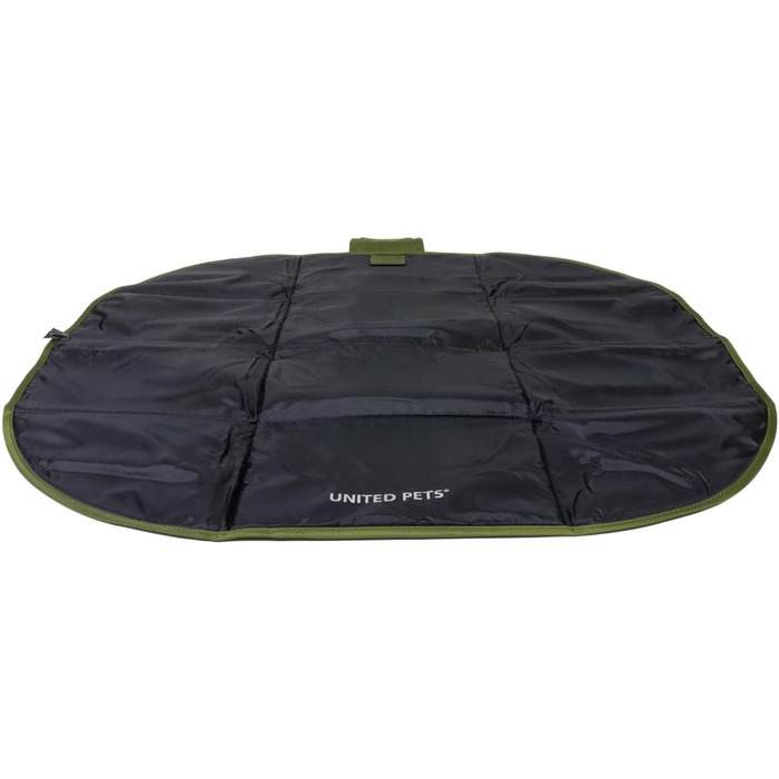 Килимок для собак Lazy Dog Mat від United Pets – портативне, складне ліжко для собак, ідеально підходить для ресторанів та подорожей. Легкий килимок для собак, чорно-зелений, універсальний розмір