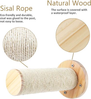 Сходинка для котів DaizySight на стіну: комплекс для лазіння, ігри та відпочинку (2 циліндри)