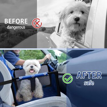 PetsHome Автокрісло для собак, водонепроникне, складне, оксфорд, підсилене 12 PVC трубками, для малих і середніх собак, дихаюче, для подорожей
