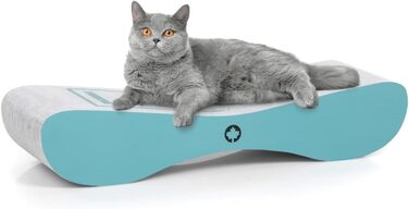 Кігтеточка для котів CanadianCat Company Satellite 2.0, бірюзова, картонна