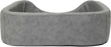 CopcoPet Крісло-ліжко для собак великих порід - Овальне лежанка для собак, кошик для собак, миється, середні та великі собаки - Лежанка для собак з піднятими бортиками - Знімний, пральний чохол 120 x 90 см сірого кольору, Dog Bed XXL (120 x 90 x 10 см, ор