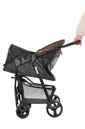 Візок для собак Сенна сірий (чорний & леопард)