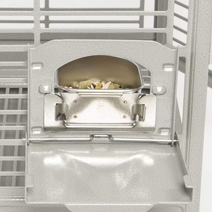 Транспортна клітка Montana Cages EVO для папуг і хвилястих папужок, платиновий колір, переноска для птахів