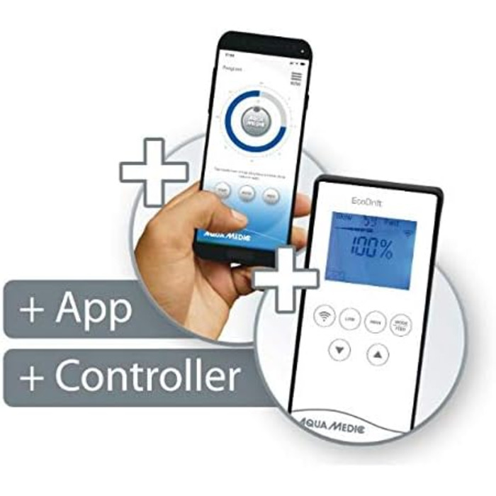 Помпа течії Aqua Medic EcoDrift 4.3 Ultra Silent з контролером і керуванням через додаток, безшумна, для акваріума