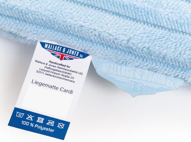 Подушка для собак Wallace & Jones Cardi, велика, 130x90 см, водонепроникна, світло-блакитна, м'яка, для собак, лежанка, ковдра