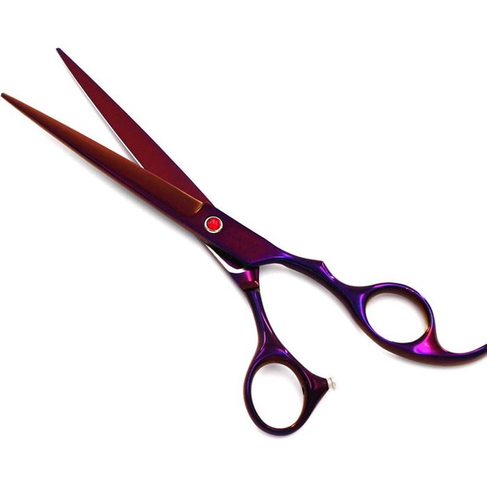 Набір професійних ножиць для грумінгу собак 6CR Edelstahl, набір для догляду за тваринами, ножиці для собак та котів (фіолетовий)