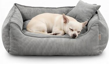 Gutekissen® Lucky – М'яке ліжко для собак, зелено-сіре, XS (55x40 см) – Легко миється, з поліуретановою начинкою