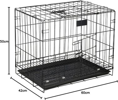 Клітка для гризунів SPRINGOS з двома дверцятами, 60 x 50 x 42 см