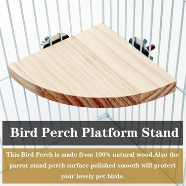 Набір з 9 дерев'яних перекладин Allazone для птахів, гойдалки для папуг, аксесуари для клітки (стиль 7)