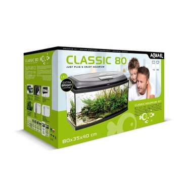 Комплект акваріума Aquael Box 112л (80x35x40) з освітленням 