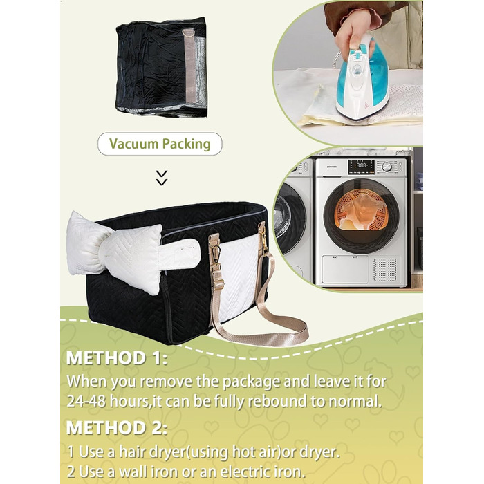 Автокрісло для собак маленьких порід, переносне автокрісло з м'яким, пральним подушками, для консолі авто, чорне (до 5,9 кг)