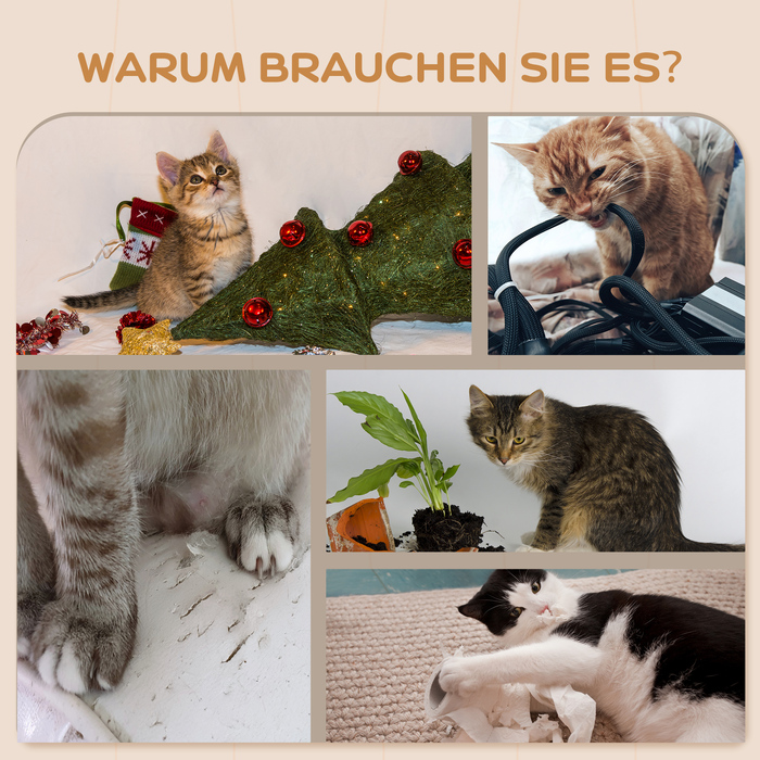 PawHut Cat Набір скеледромів, меблі для кішок з 3 предметів з котячим деревом, сходинка, драбина, настінна кігтеточка для котів до 5 кг, виготовлена з сосни, натурального дерева | Аосом