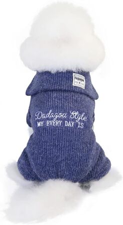 Теплий флісовий костюм для собак Wopuover, зимовий, для собак, блакитний (S)