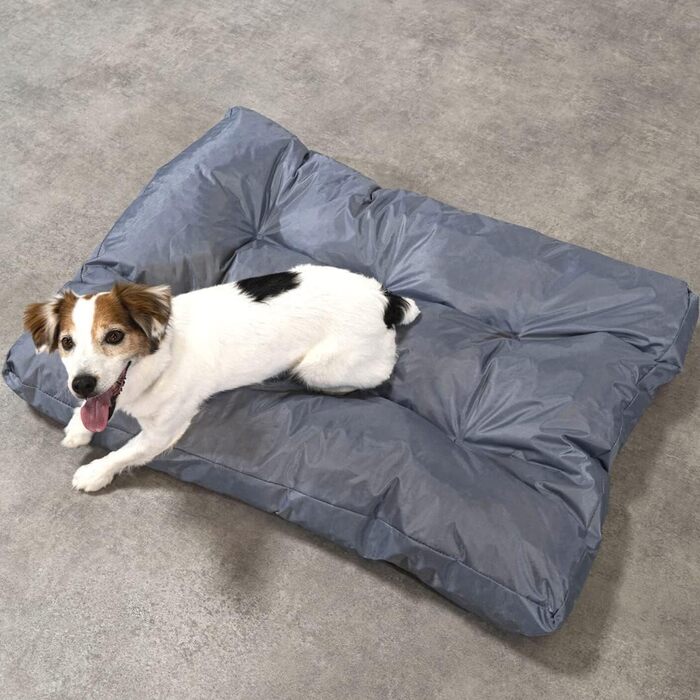 Ліжко для собак Bananair - м'яке та зручне, водовідштовхуючий матеріал, легко чистити. XXL подушка/корзина для собак, різні розміри/кольори (90 x 65 x 10 см, сірий)