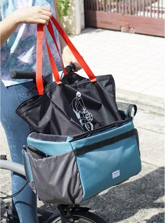 Корзина для домашніх тварин Vincita Caddy для Brompton, з алюмінієвим каркасом та сіткою, для велосипеда, сіра