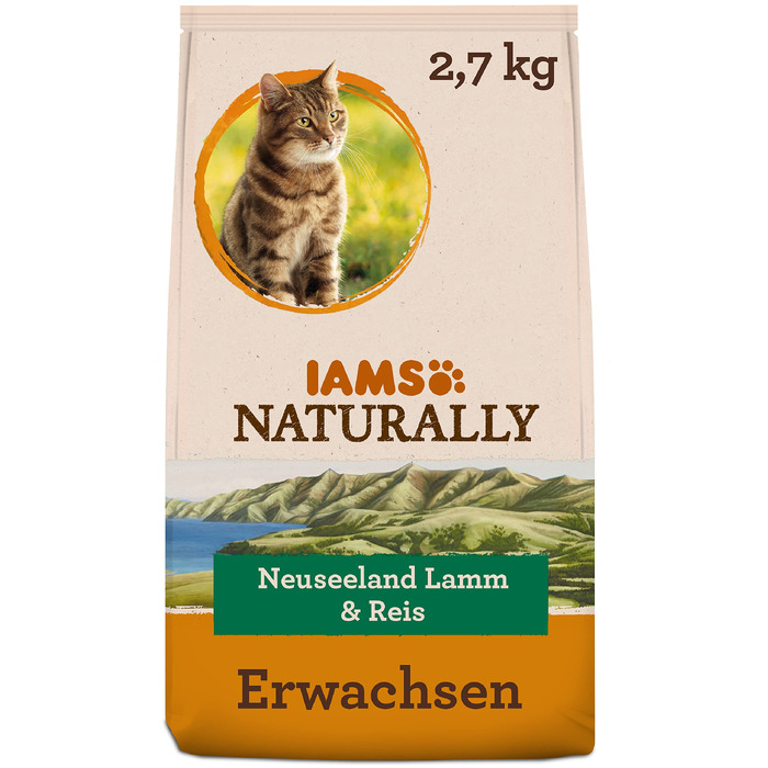Сухий корм для котів IAMS Naturally з ягням та рисом, 2.7 кг