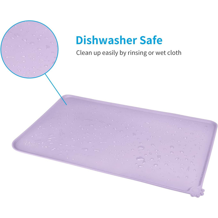 Силіконова килимок для годування собак та котів AUDWUD, водонепроникний, антиковзний, 87x58 см, квітка гібіскус