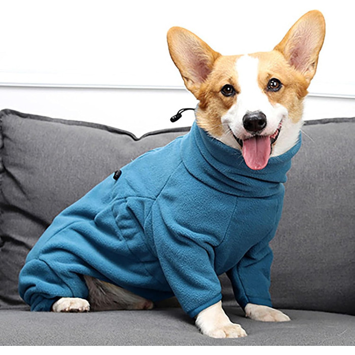 Теплий зимовий халат для собак з флісу з ніжними штанинами для великих, середніх та маленьких порід (Чихуахуа), м'який піжамний костюм для собак (B, 2XS)