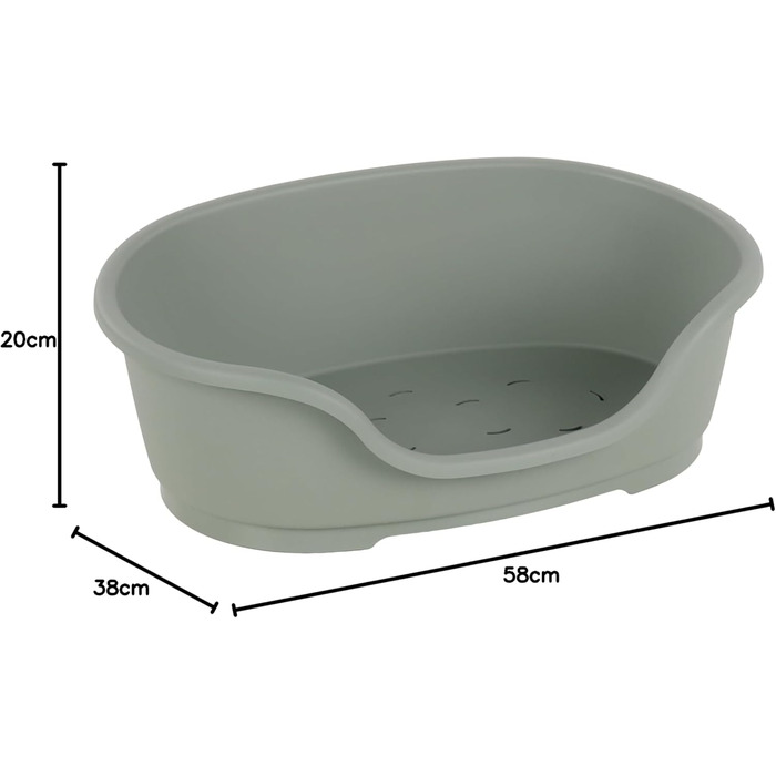 Крізь для собак Flamingo Tuck – Овальне, зелене | Розмір M (70 × 47 × 22 см) | Практичне, стильне та легко миється!