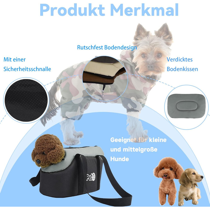 Транспортна сумка для собак та котів, чорна: зручна, дихаюча, з ременем безпеки