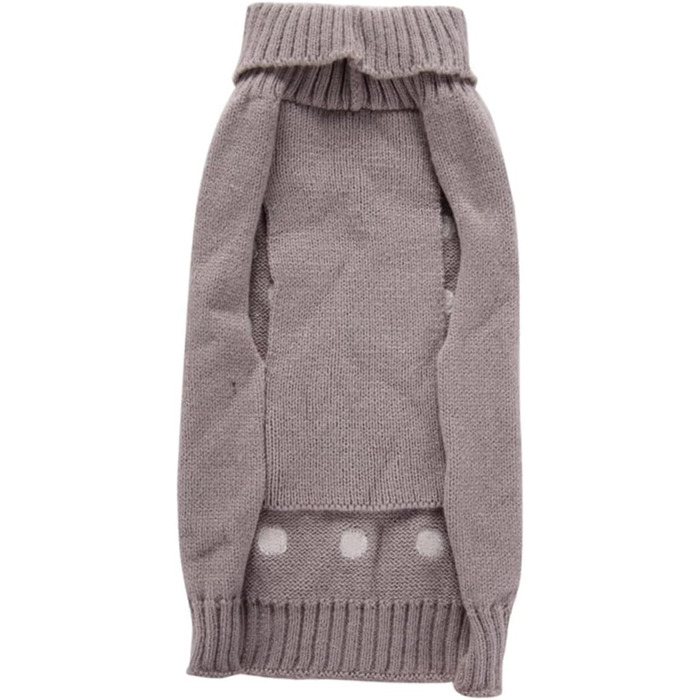 В'язаний пуловер для собак Angoily - теплий одяг для домашніх тварин, зимова колекція, великий дизайн, зручний для собак сірого кольору