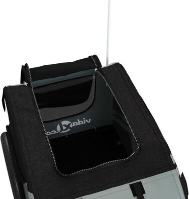 Фahrradanhänger ARKEM: Причіп для велосипеда, для собак, сірий та чорний, Oxford-Gewebe, залізо