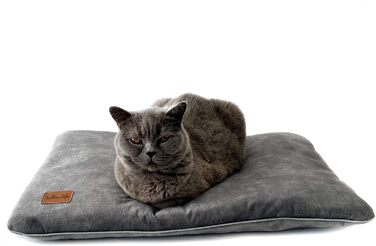 Міцне собаче ліжко з велюру. Зручне ліжко для домашніх тварин. Крісло-ліжко для собак. Собаче ліжко з велюру (60x40 см, сірий)