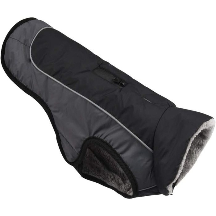 Водонепроникний теплий дощовик для собак з отвором для шлейки, для маленьких, середніх та великих собак, (M: Об'єм грудей (50-60 см), Чорний)