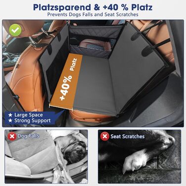 Автокрісло для собак MixJoy: стабільне, вологостійке, з кріпленнями для середніх та великих собак (сірий)