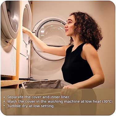 Ортопедичне собаче ліжко Ellie-Bo з піною з пам'яті, з чохлом з штучної замші та штучного хутра, блакитне та біле, розмір M, 71 x 48 x 6 см, для собачого клітки 76 см - [71 x 48 x 6 см] Блакитна замша/Штучне хутро