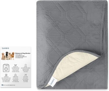 Водонепроникний килимок для собак Luvore з протиковзкими крапками, захист для дивану, ліжка, авто. Міцний килимок для котів, можна прати в машині. 137x208 см