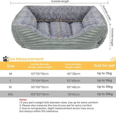 Ківш для собак великих порід, котячий лежак, миється, пухнастий, м'який та теплий, сірий, 90*68*19 см XL