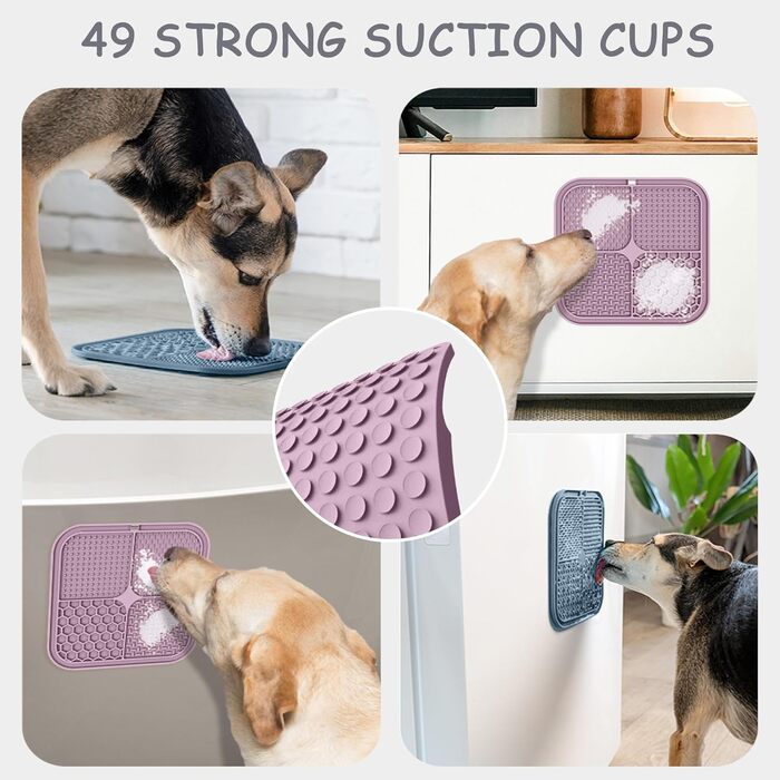 Килимок для собак з присосками, 2 шт. - антистрес, для повільного облизування, навчання, 21.6 x 21.6 см